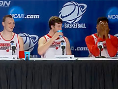 Wisconsin Basketball Player Has Embarrassing Moment at Press Conference